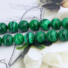 New!12mm Green malachite round loose beads 15inches DIY stone beads  suitable for women jewelry handmade design wholesale retail 2024 - buy cheap