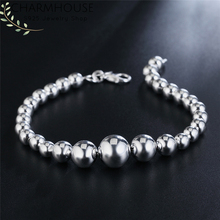 Charmhouse Silver 925 Silver Bracelets for Women Buddha Beads Ball Chain Bracelet & Bangles Wristband Pulseira Femme Jewelry 2024 - buy cheap