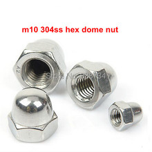 100pcs 304ss/ stainless steel / a2-70 m10 acorn nut 2024 - buy cheap