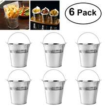 ROSENICE 6pcs Portable Mini Tinplate Beer Ice Bucket Champagne Wine Cooler Barrel Ice Cube Holder Barware Supplies 2024 - buy cheap