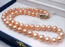 Envío Gratis >>>@@> 08151 hermosa NATURAL 10-11 MM REAL Rosa collar de perlas 2024 - compra barato