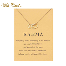 Wish Card Hand of Fatima Hexagram Love Collares Necklace for Women Horseshoe Anchor Wish Card Jewelry collar Adjustable EY1575 2024 - buy cheap