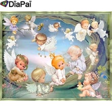 DIAPAI Full Drill Diamond Painting "Angel child" DIY Picture Of Rhinestone 5D Diamond Embroidery Cross Stitch Decor A25452 2024 - buy cheap