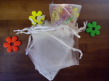 Bolsa de Organza de 25x35cm, 2000 Uds., bolso de lazo blanco, bolsas de embalaje para té de joyería/regalo/comida/dulces, bolsa transparente, bolsa de hilo pequeña 2024 - compra barato