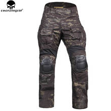 Emersongear calças de combate gen3, calças com joelheira, resistente ao desgaste, treinamento, para airsoft, calça tática, multicamadas, preta 2024 - compre barato