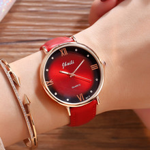 2020 novo relógio de cristal luxo feminino pulseira mudança gradual dial strass feminino relógio de pulso de quartzo simples pulseira de couro presente 2024 - compre barato