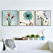 Póster moderno de orquídeas para decoración del hogar, pintura en lienzo sin marco, con estampado Floral A4, imagen artística de pared para sala de estar, estilo nórdico 2024 - compra barato