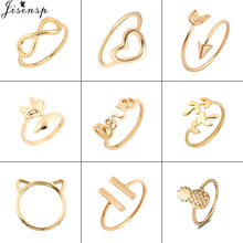 Jisensp Korean Finger Rings for Women Minimalism Gold Geometric Midi Ring Cute Triangle Arrow Fox Knuckle Ringen anillos mujer 2024 - buy cheap