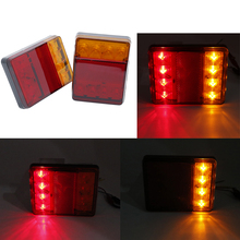 Waterproof Car Led Tail Light Rear Lamps Pair Boat Trailer 12V 8 LEDs Rear Parts For Trailer Truck Car Lighting For Trailer UTE 2024 - buy cheap