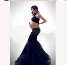 Novo vestido de maternidade fashion, vestido longo de renda branca, adereços para fotografia de grávidas, moda praia verão 2024 - compre barato