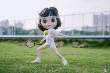 Set de raqueta de tenis en miniatura para muñecas Blyth licca, Set de 2 unids/set de raqueta de tenis en miniatura + pelota de tenis para muñecas Blyth licca, accesorios para juguetes 2024 - compra barato