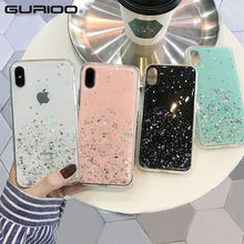 Transparente gradiente glitter estrela caso de telefone para o iphone 13 12 mini 11 pro max x xr xs se 2020 6s 7 8 mais claro silicone capa 2024 - compre barato