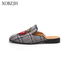 XOBZJH 2019 New Men Shoes Handmade Leisure Style Party Shoes Men Summer Flats Leather Loafers Gray Shoes Big Size Shoes 2024 - buy cheap