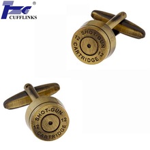 TZG Anti-brass Shot Gun Cartridge Cufflink Cuff Link 2 Pairs Free Shipping 2024 - buy cheap