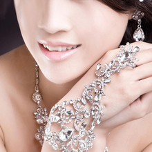 New Luxury Elegant Women Crystal Rhinestones Bracelet Wedding Glove Bridal Party Prom Jewelry Wristband Bracelets Hot Selling 2024 - buy cheap