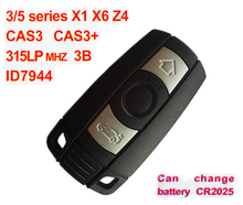 Умный ключ с 3 кнопками для BMW 3 5 series X1 X6 Z4 с чипом ID7944 315LP Mhz 2 шт./лот 2024 - купить недорого