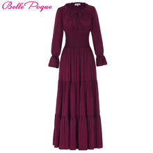 Belle Poque 2017 Medieval Dress Cotton Long Maxi Dresses Gowns Victorian Gothic Lo Vintage Long Sleeve Renaissance Dress Womens 2024 - buy cheap