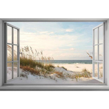 Full Square/Round Drill 5D DIY Diamond Painting "Window Scenery" Holiday Beach Embroidery Cross Stitch 5D Home Decor Gift 2024 - buy cheap