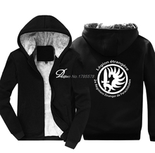 Winter Fashion Men Zipper Thicken Sweatshirt Inspired Legion Etrangere Special Forces World War Army Black Hoodies Jacket Tops 2024 - buy cheap