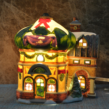 Американский Стиль Arctic салон красоты керамики ремесла d56 светильник дом модель Рождественский подарок украшение дома Бесплатная доставка 2024 - купить недорого