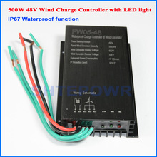 Windmill Turbines system power 500W Rated voltage 48V Free Shipping Wind controller with LED 2024 - buy cheap