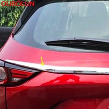 OUBOLUN 2Pcs Auto Accessories For Mazda CX-5 CX5 2017 2018 ABS Chrome Rear Trunk Lid Cover Trim Stiker Frame Styling 2024 - buy cheap