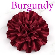 12PCS Burgundy DIY Flower Headbands Decorative Wedding Flowers Handmade Ribbon Flowers Women Satin Fabric Flower Appliques 2024 - buy cheap