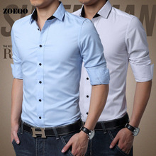 ZOEQO-camisa informal de manga larga para hombre, m-xxxl camisa masculina de marca, a la moda, de primavera, 610, envío gratis 2024 - compra barato