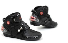 Botas masculinas para motociclista, sapatos de couro para motocicleta a9003 2024 - compre barato