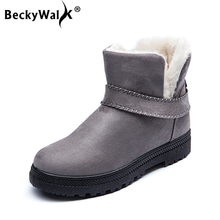 Beckywalk-botas de neve femininas, calçado feminino antiderrapante wsh2463, tamanho grande, inverno 2024 - compre barato