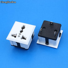 ChengHaoRan Hot AC embedded three-pin power socket three hole card chassis cabinet black three-plug CE environmental protection 2024 - buy cheap