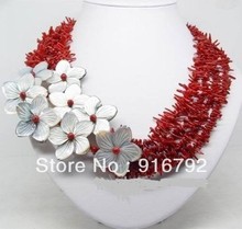 Ожерелье из натурального красного коралла, бесплатная доставка 2024 - купить недорого