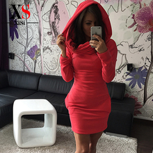 Amazing Winter Women Long Sexy Dress Bandage Dress Bodycon Ladies Casual Cotton Slim Fit Hoodies Full Sleeves And O-Neck Cotton 2024 - buy cheap