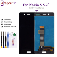 5 шт для Nokia 5 LCD TA-1024 TA-1027 TA-1044 TA-1053 TA-1030 дисплей кодирующий преобразователь сенсорного экрана в сборе запасные части N5 lcd 2024 - купить недорого