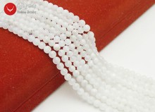 Qingmos Genuine 4mm Round White Natural High Quality Moonstone Loose Beads for Jewelry Making Bracelet Necklace DIY 15'' los789 2024 - buy cheap