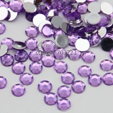 1000 pcs 2mm - 6mm Mix Size Light Purple 14 Facets Resin Round Rhinestone Sparkling Rhinestones Nail Art Decoration DIY N16 2024 - buy cheap