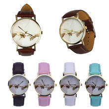 2018 Women Dress Watches fashion casual Butterfly Style Leather Band Analog Quartz Wrist Watch Ladies Bracelet Female Clock B5 2024 - buy cheap
