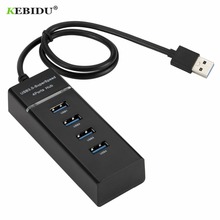 Высокоскоростной разветвитель KEBIDU с 4 портами USB 3,0, разветвитель с несколькими портами s, высокоскоростной адаптер для настольного ПК, ноутбука 2024 - купить недорого