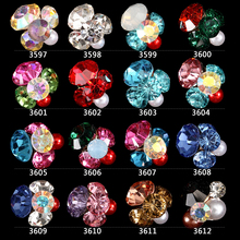 Acessórios para decoração de unhas, flores vazadas, faça você mesmo, glitter, strass, arte de unha, 200 2024 - compre barato