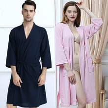 Robe de banho kimono para homens e mulheres, moda verão, sexy, em malha 2024 - compre barato