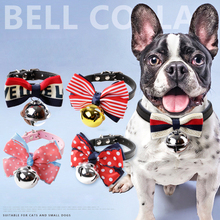 Collar de pajarita para perros y gatos, suministros para mascotas, corbata de campana, varios colores, 1 unidad 2024 - compra barato