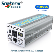 Inversor de corriente de 3000W con cargador de CA para baterías de carga, inversor de onda sinusoidal modificada de 12V/24V, AC220V/230V 2024 - compra barato