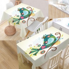 New Arrival Custom Bird vector Table Cloth Waterproof Oxford Fabric Rectangular Tablecloth Home Party Tablecloth 2024 - buy cheap