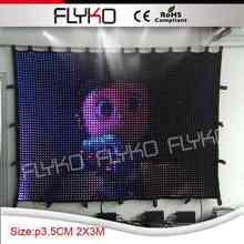 Tela led de vídeo iluminada, preço baixo, p35mm, 2m, x 3m, cortina flexível, frete grátis 2024 - compre barato