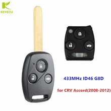 KEYECU Replacement Remote Key fob 3 Button 433MHz ID46 Chip for Honda CRV Accord 2008 2009 2010 2011 2012 G8D 2024 - buy cheap