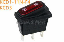 1PCS On/Off Rocker Switch KCD1 16A 125V 16(4)A 250V AC IP65 3 Feet red waterproof switch Light Switch 2024 - buy cheap