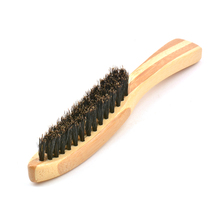 Face Massage Facial Hair Cleaning Brush Beard Brush Boar Bristle for Men's Mustache Shaving Comb  Beech Long Handle 2024 - buy cheap
