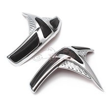 For Honda GL1800 Goldwing 2001-2011 Motorcycle Chrome+Black ABS Fairing Saddlebag Decal Stickers Front Scuff Protectors Chrome 2024 - buy cheap