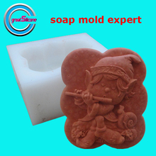 child playing flute silicone soap mold eco-friendly chocolate moulds silicone moulds 2024 - buy cheap