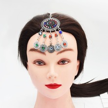 Afghan Vintage Metal Hair Clips for Women Boho Colorful Rhinestone Hairpins Indian Turkish Tribal Gypsy Hair Accessories 2024 - buy cheap
